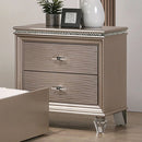 ALLIE Night Stand Beige & Rose Gold