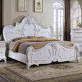 Roselli E.King & Queen Bed White & Chrome
