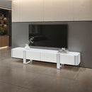 Larvik TV Stand White (Gold/Silver Frame)