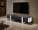Leknes TV Stand Black (Gold/Silver Frame)