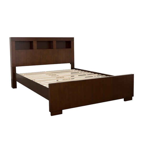 Jessica Eastern King Bed with Storage Headboard Cappuccino image