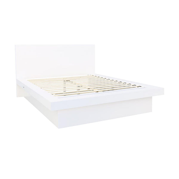 Jessica California King Platform Bed with Rail Seating White image