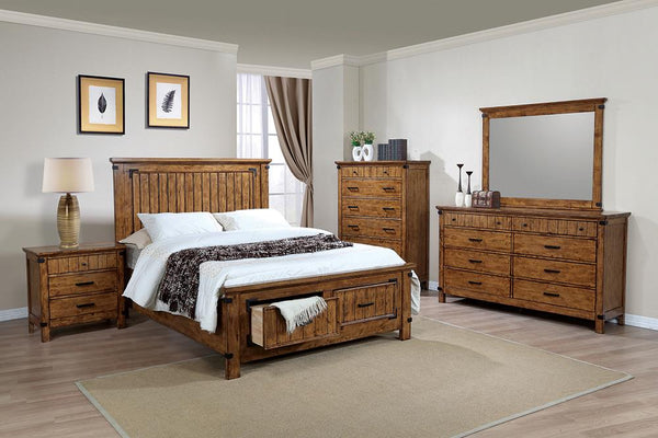 Brenner 5-Piece Storage Bedroom Set Rustic Honey California King image