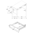 Arini Makeup Vanity Table with Wall Mirror