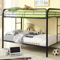 Rainbow Twin/Twin Bunk Bed Black, Silver, & White