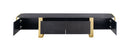 Leknes TV Stand Black (Gold/Silver Frame)