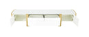 Larvik TV Stand White (Gold/Silver Frame)