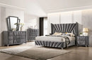 CARISSA King Bed Black/Gray