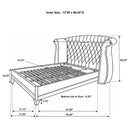 Barzini Wingback Platform Bed