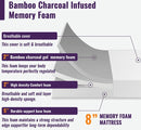 Nasturtium 8" Bamboo Charcoal Infused Memory Foam