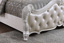 Ventresca E.King & Queen Bed White & Chrome