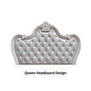 Ventresca E.King & Queen Bed White & Chrome