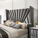 CARISSA King Bed Black/Gray