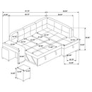 Roanne Pull-Out Sleeper Sectional Sofa