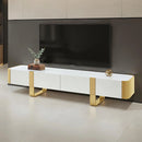 Larvik TV Stand White (Gold/Silver Frame)