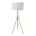 Zaya Brushed Steel/Stained Gold Floor Lamp