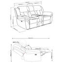 Bahrain Power Reclining Loveseat