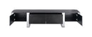 Leknes TV Stand Black (Gold/Silver Frame)