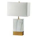 Faith 20"H White Marble Gold Table Lamp