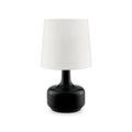 Farah 17"H Matte Black Table Lamp