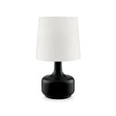 Farah 17"H Matte Black Table Lamp