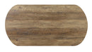 OLBIA 3 Pc. Coffee Table Set (1C+2E), Rustic Oak/Sand Black