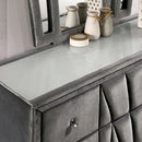 CARISSA King Bed Black/Gray