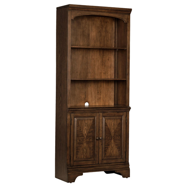 Hartshill Bookcase with Cabinet Burnished Oak image