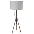 Zaya Brushed Steel/Stained Gold Floor Lamp