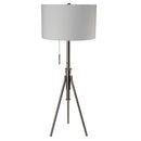 Zaya Brushed Steel/Stained Gold Floor Lamp