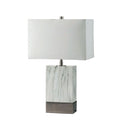 Faith 20"H White Marble Gold Table Lamp