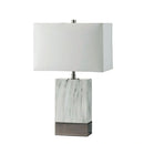 Faith 20"H White Marble Gold Table Lamp