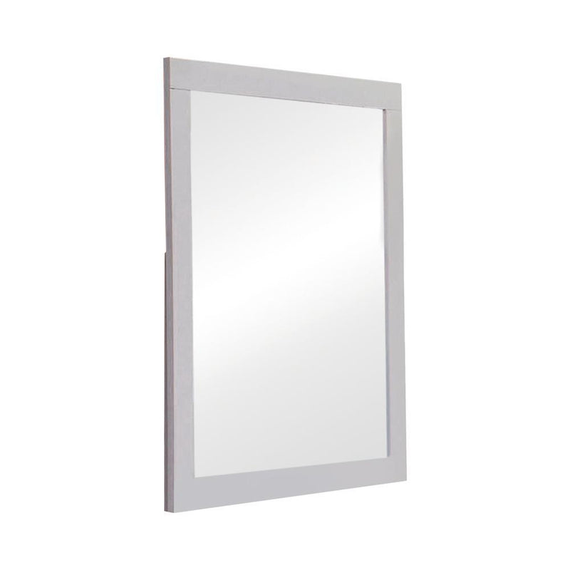 Jessica Rectangular Dresser Mirror White - Plush Home Furniture (CA) 