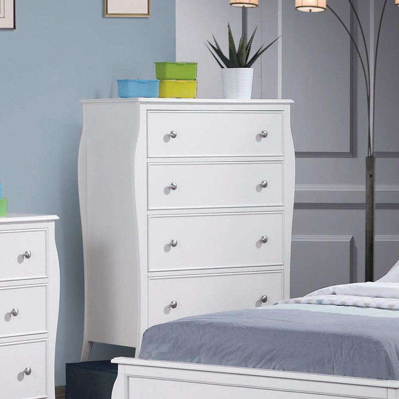 Dominique 4-drawer Chest Cream White - Plush Home Furniture (CA) 