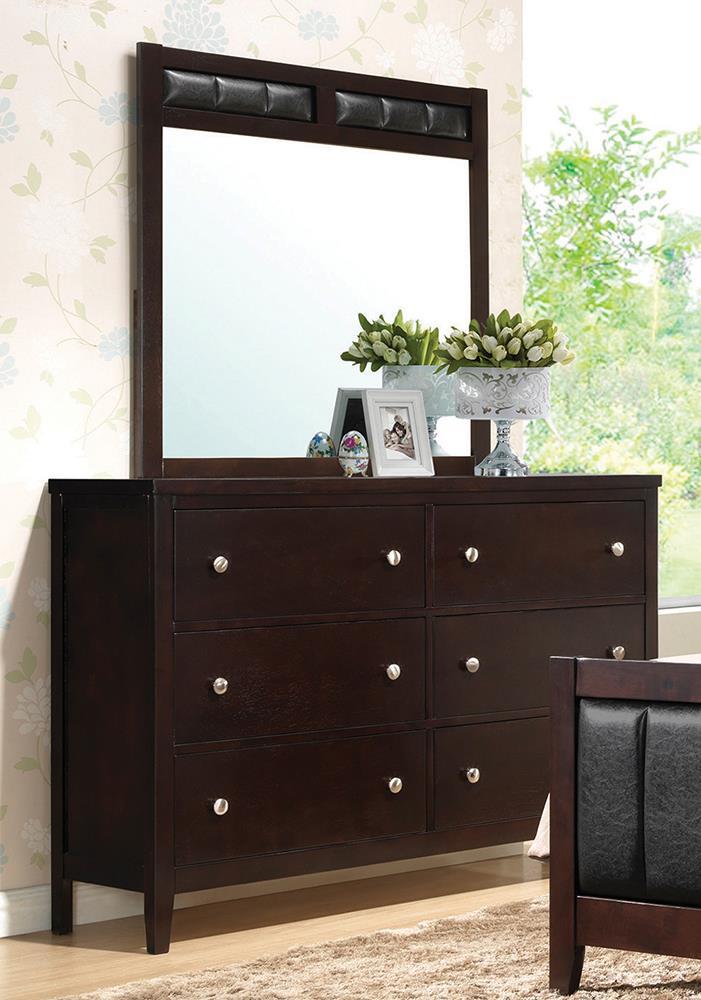 Carlton 6-drawer Rectangular Dresser Cappuccino - Plush Home Furniture (CA) 