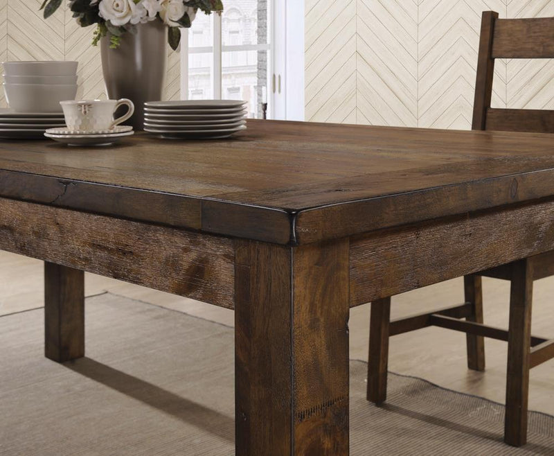 Coleman Rectangular Dining Table Rustic Golden Brown - Plush Home Furniture (CA) 