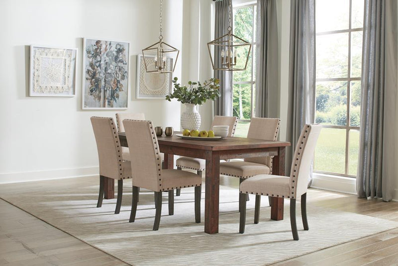 Coleman Rectangular Dining Table Rustic Golden Brown - Plush Home Furniture (CA) 