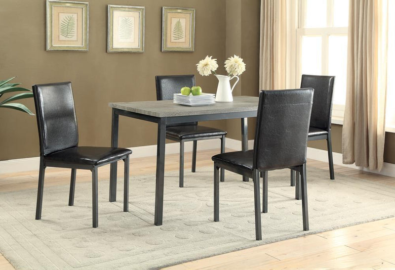 Garza Upholstered Dining Chairs Black (Set of 2) - Plush Home Furniture (CA) 