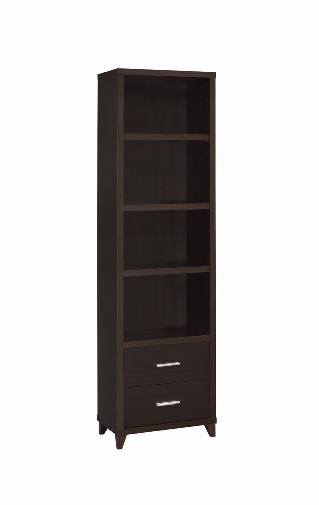 Lewes 2-drawer Media Tower Cappuccino - Plush Home Furniture (CA) 