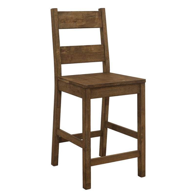 Coleman Counter Height Stools Rustic Golden Brown (Set of 2) - Plush Home Furniture (CA) 