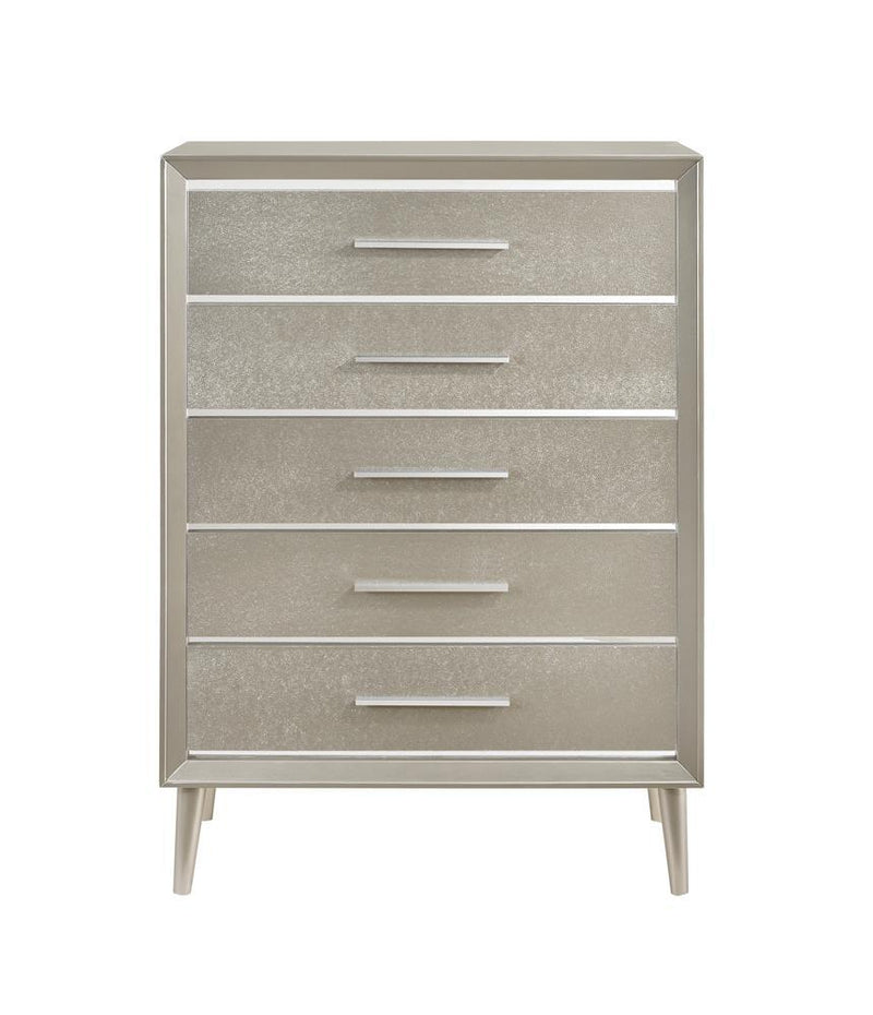 Ramon 5-drawer Chest Metallic Sterling - Plush Home Furniture (CA) 