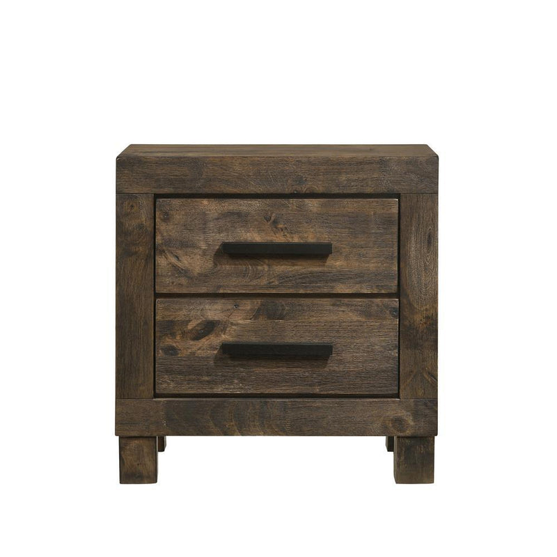 Woodmont 2-drawer Nightstand Rustic Golden Brown - Plush Home Furniture (CA) 