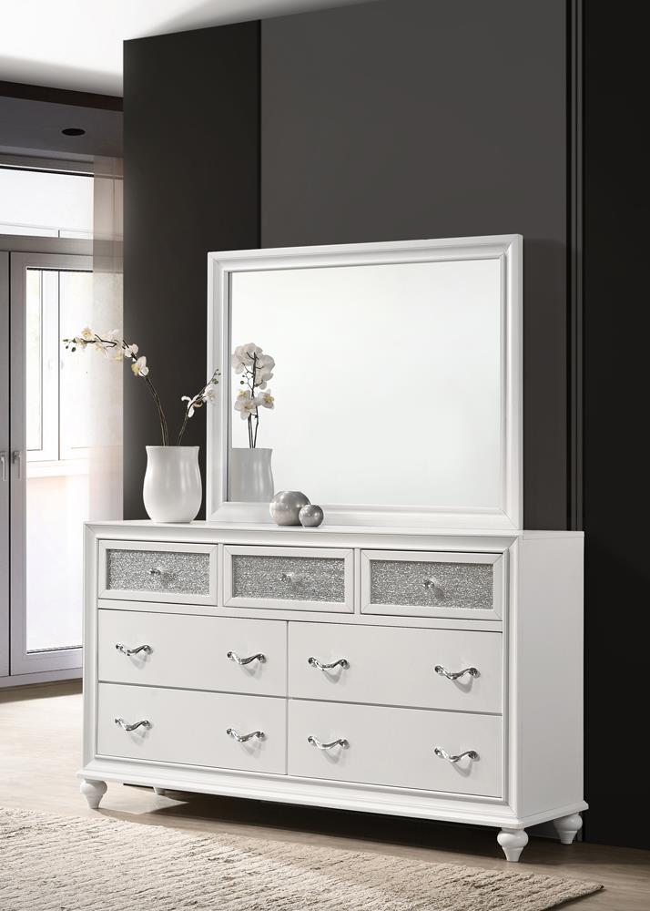 Barzini 7-drawer Dresser White - Plush Home Furniture (CA) 