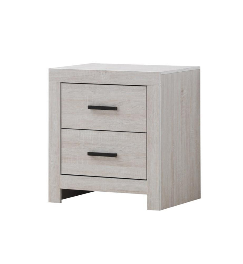 Brantford 2-drawer Nightstand Coastal White - Plush Home Furniture (CA) 
