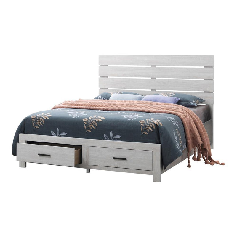 Brantford Eastern King Panel Bed Coastal White - Plush Home Furniture (CA) 