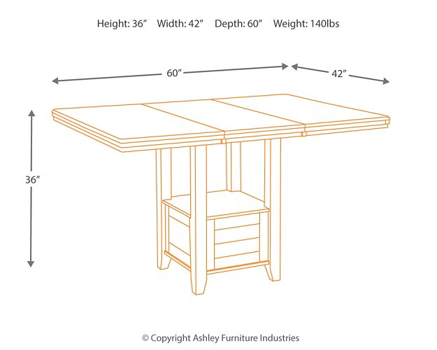 Haddigan Counter Height Dining Set - Plush Home Furniture (CA) 
