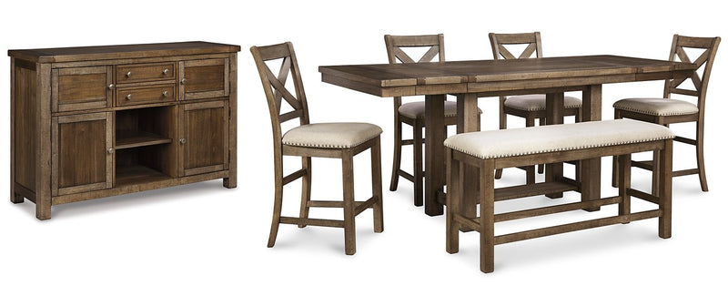 Moriville Counter Height Dining Set - Plush Home Furniture (CA) 