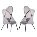 Alverta Foldable Chair Grey & Black (2/Ctn)