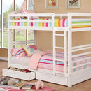 California Iv Black, Walnut, Gray, & White Twin/Twin Bunk Bed