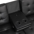 Eidsberg Futon Sofa Bed Orange, Grey, Brown, & Black